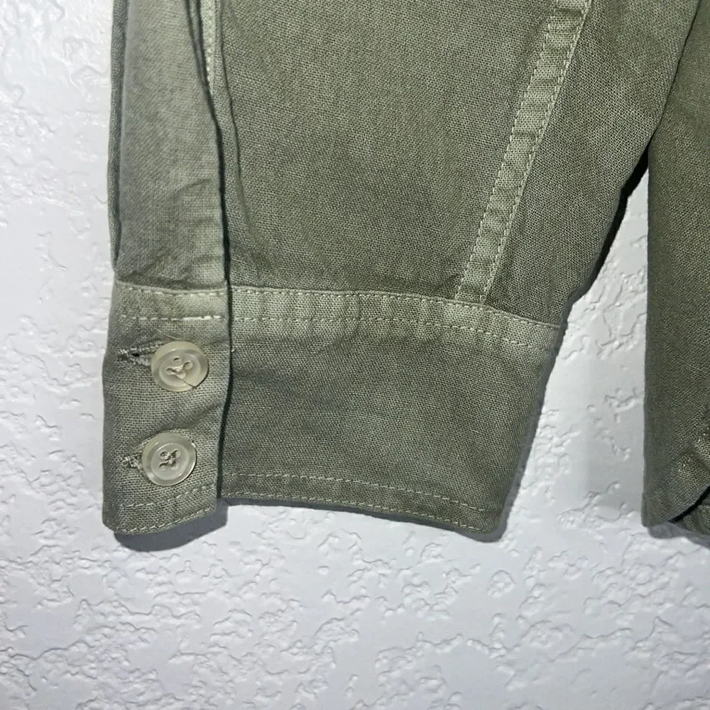 New The Great Nettle Button Up Blouse Size 2/ US Medium Sage - Picture 7 of 14